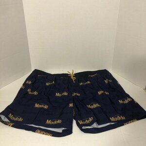 *Cerveza Modelo Men's Lined Board Shorts Navy Size 3XL(48/50) NEW Swim Trunks